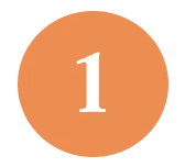 Orange circle with a white number 1 inside.