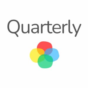 Quarterly logo with colorful overlapping circles.