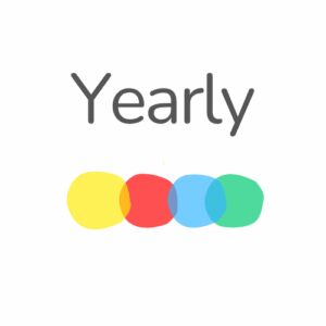 Yearly logo with colorful overlapping circles beneath the text.